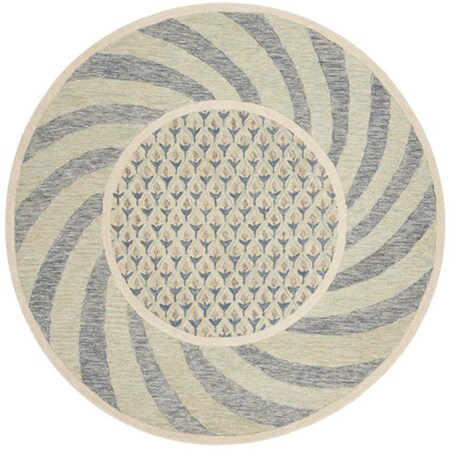 Safavieh Novelty 5 ft. Round Area Rug Ivory Blue & Gold NOV108D-5R